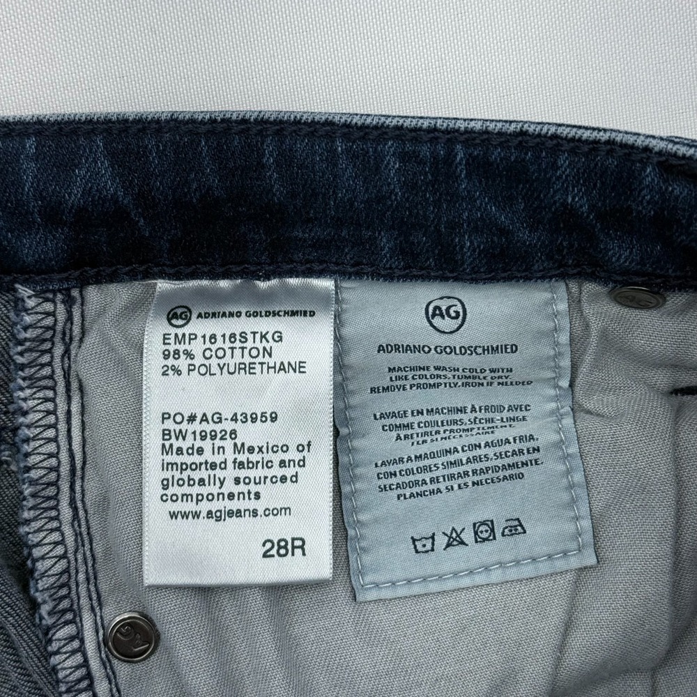 AG Adriano Goldschmied The‎ Harper Jeans Womens 28R Blue Straight Leg Dark Wash - Picture 8 of 9